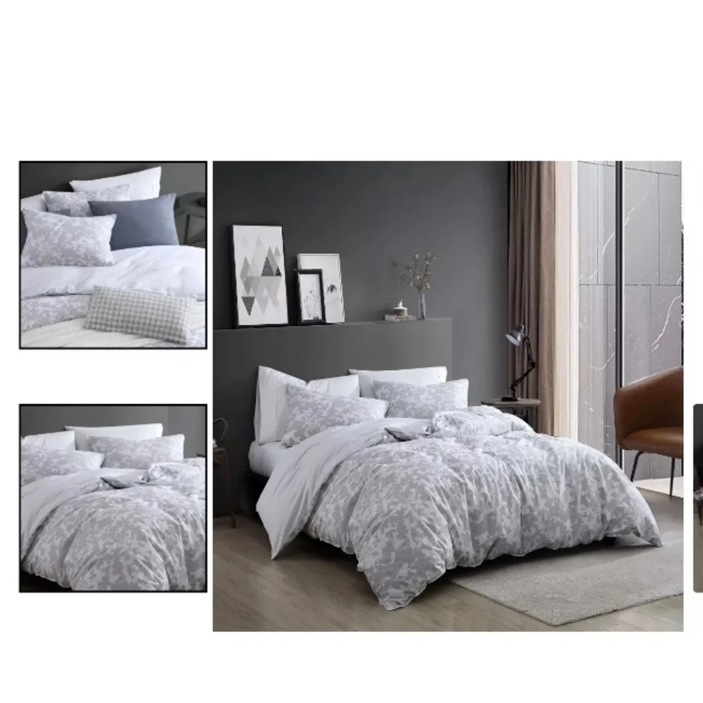 Kenneth Cole Reversible King Comforter Set - 100% Organic Cotton, Merrion Floral